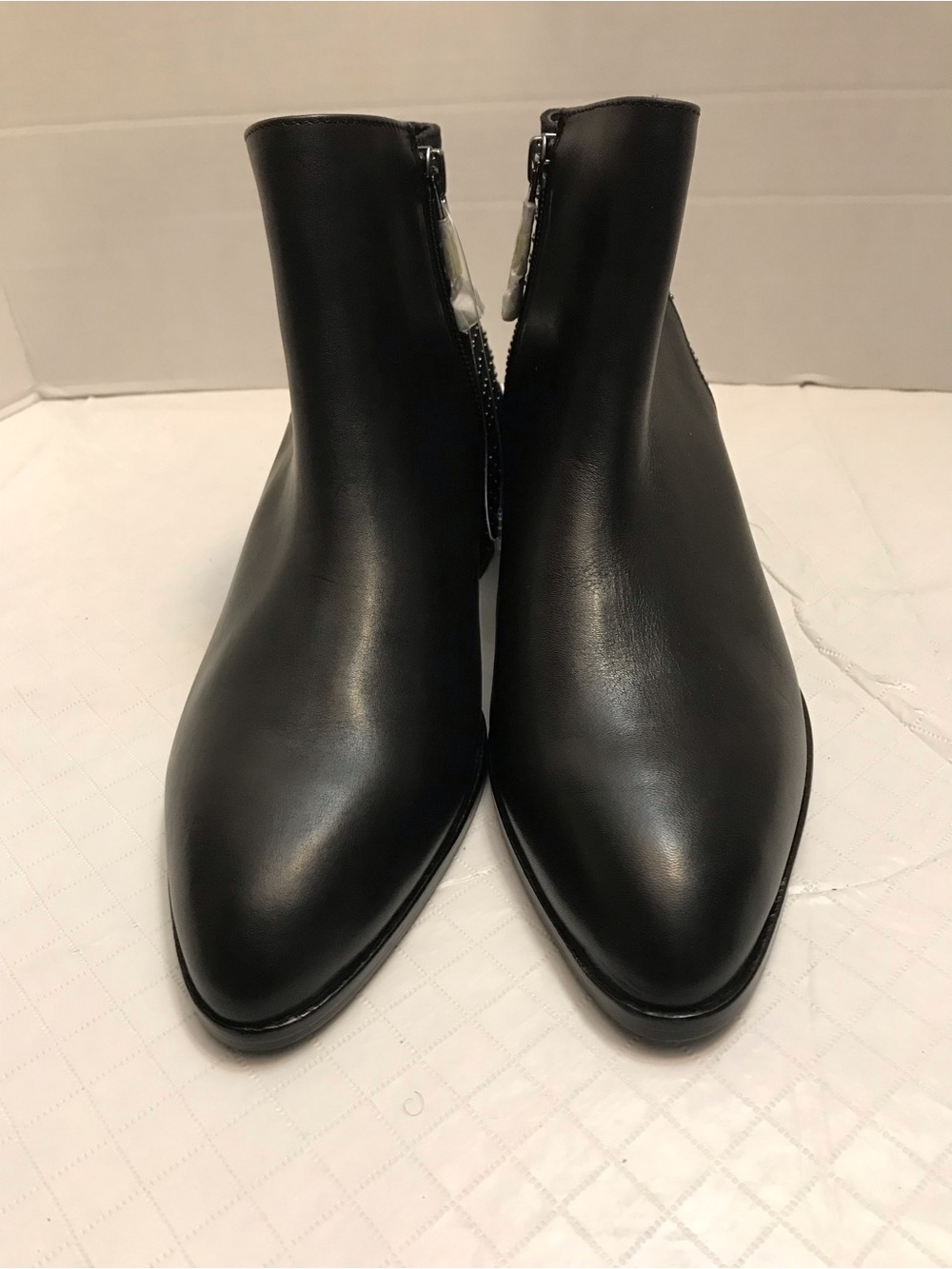 Donald J. Pliner Black Studded Heel Ankle Booties